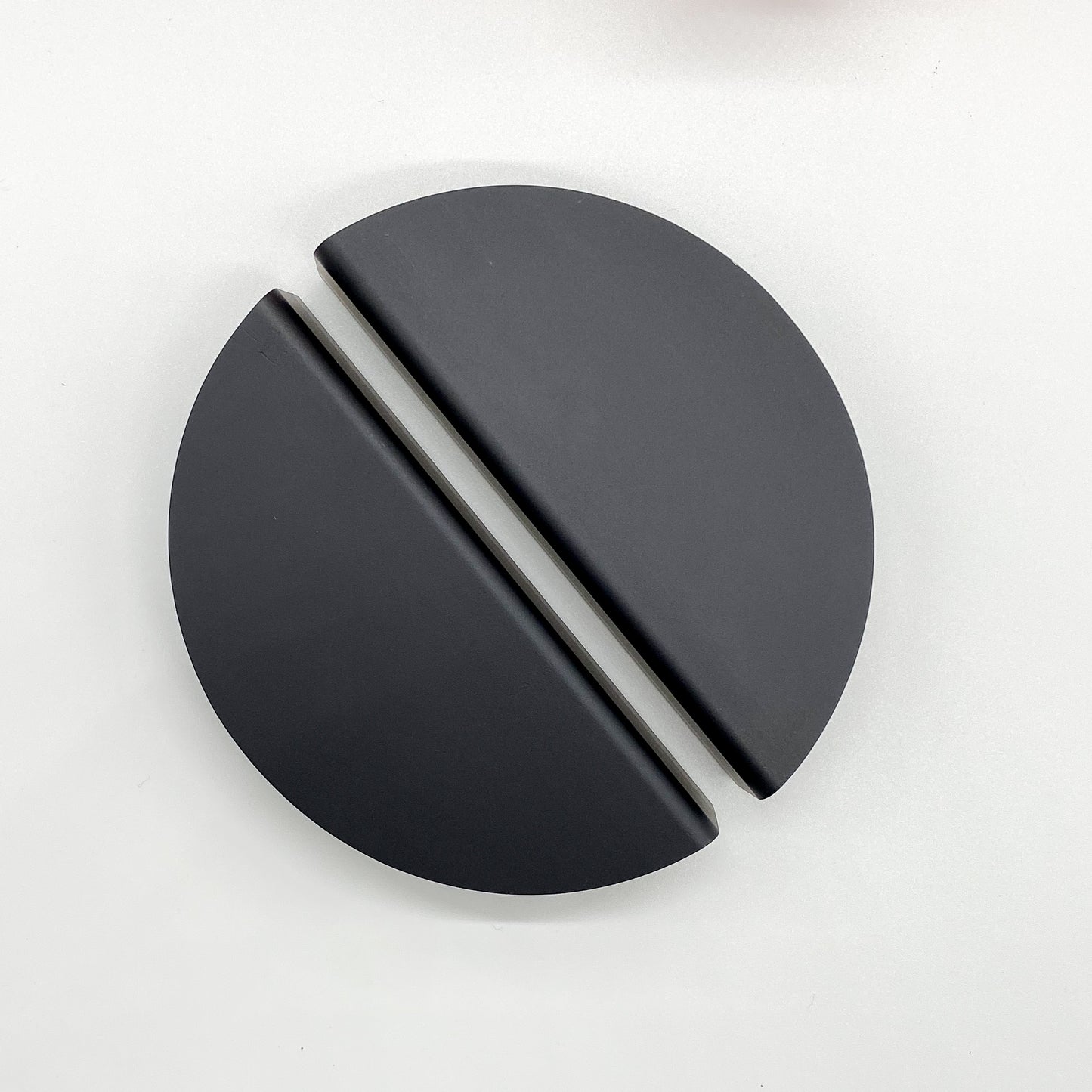Matt Black half moon cabinet pull handle semicircle handle