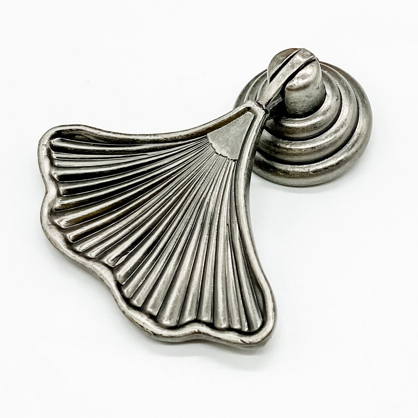 Antique Nickel Gingko leaf drop handle