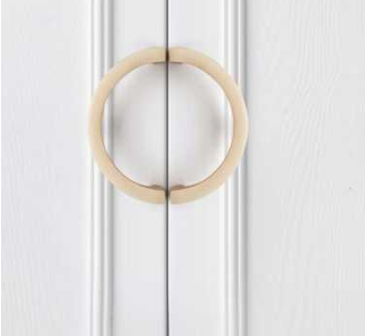 Brushed gold half moon C shape kitchen handle 96mm- slimline