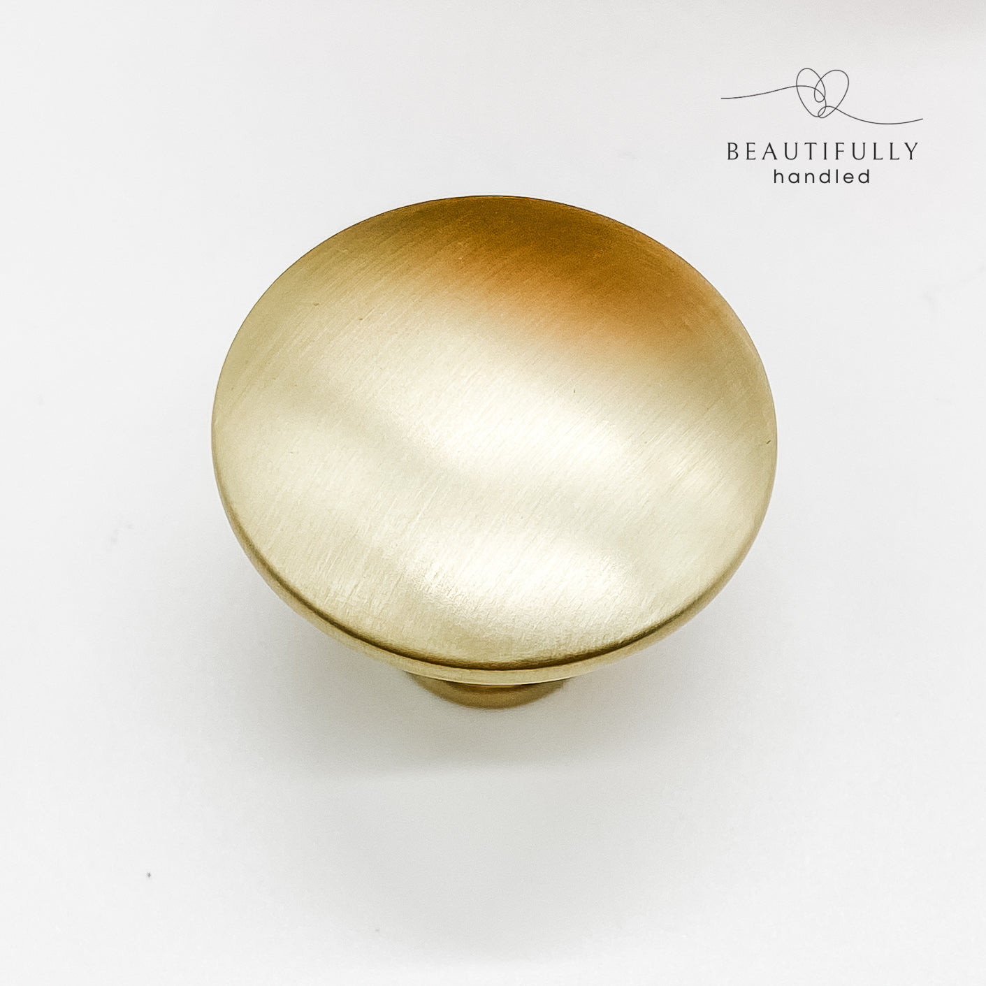 Brushed gold button knob