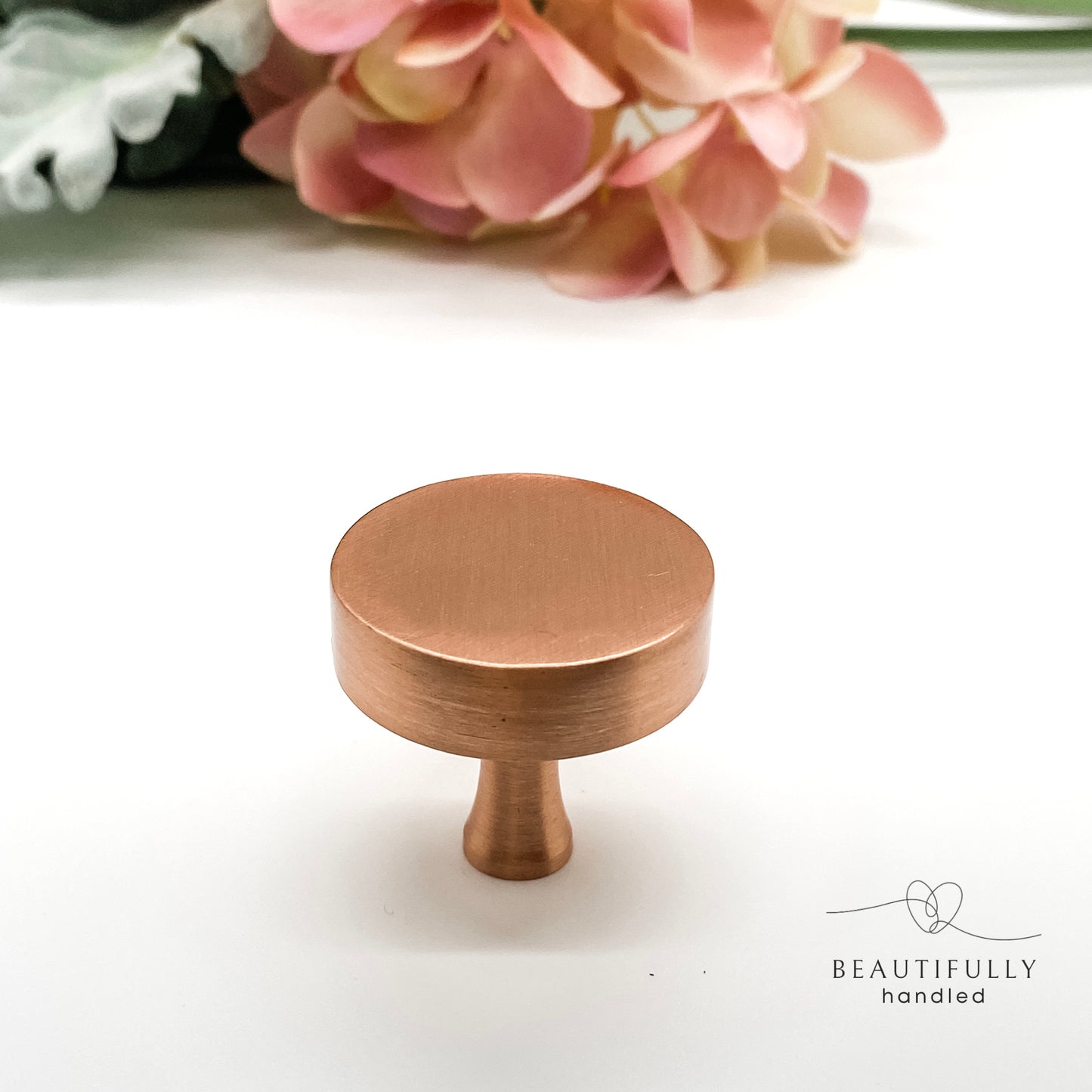 Brushed Copper round knob