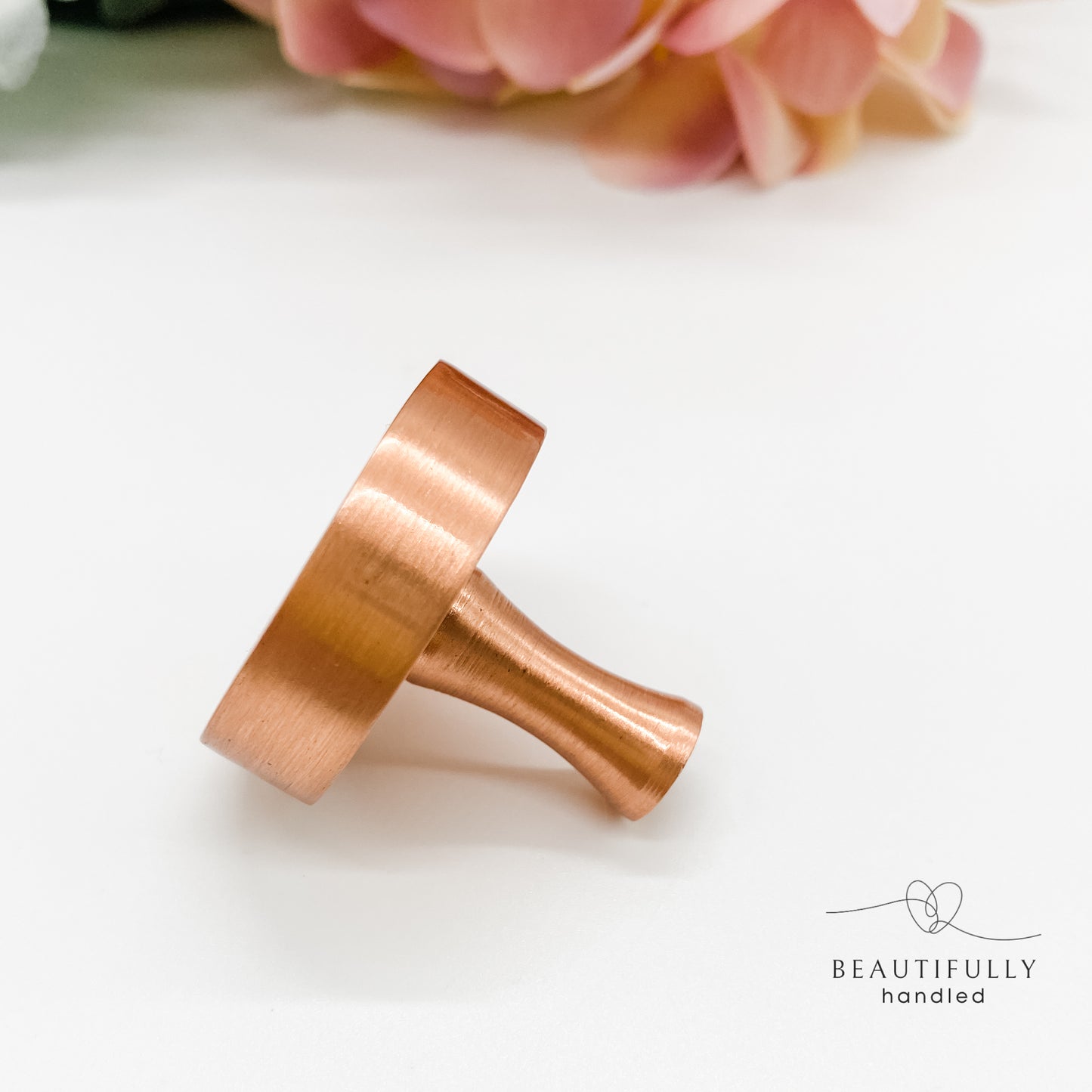 Brushed Copper round knob