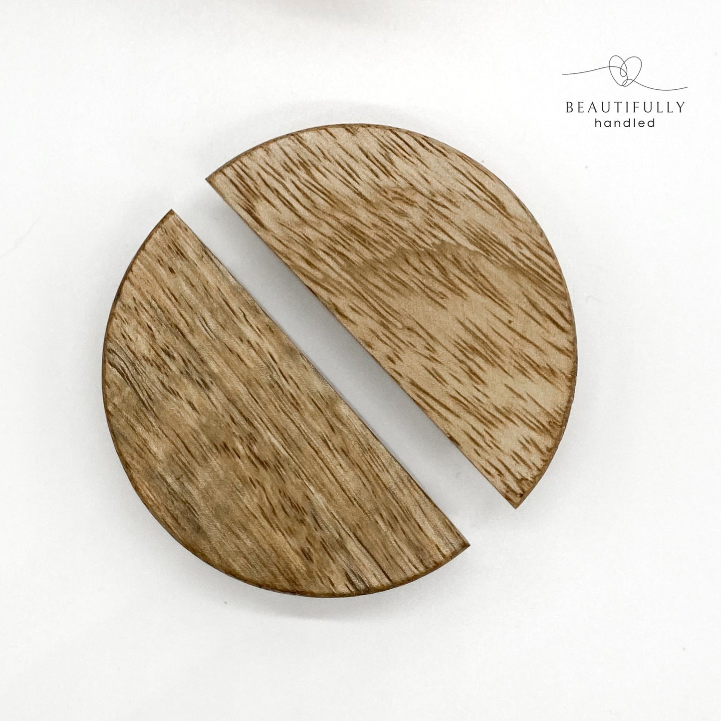 Half moon timber handles