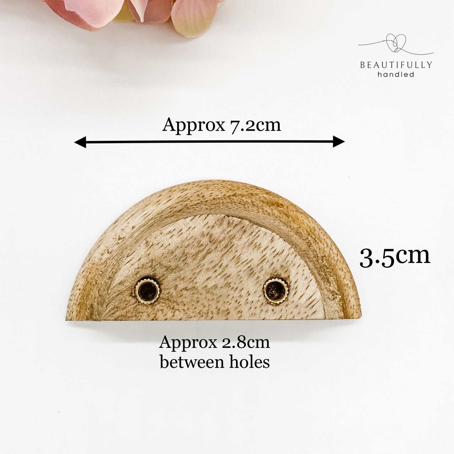 Half moon timber handles