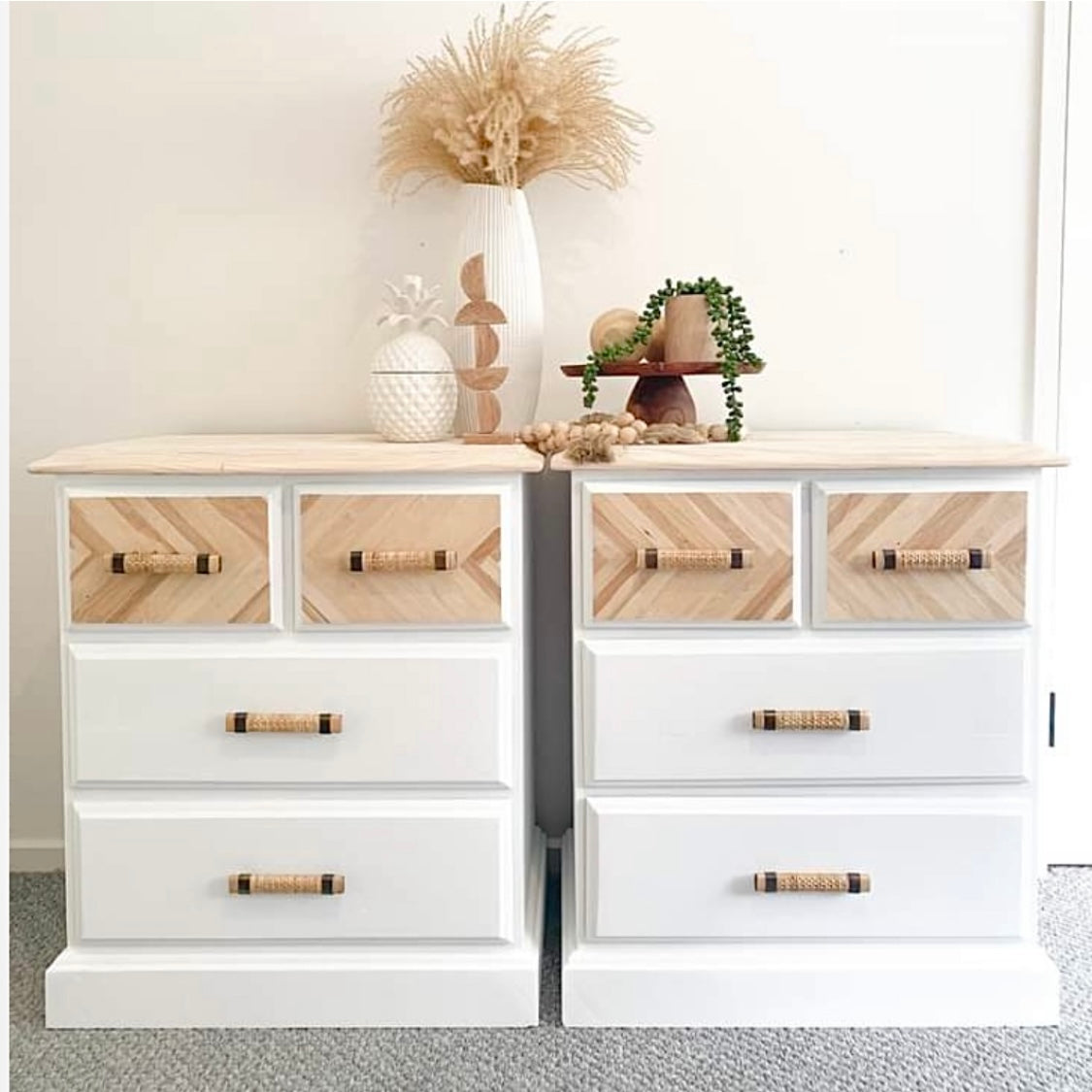 Large Rattan Cabinet Drawer handle