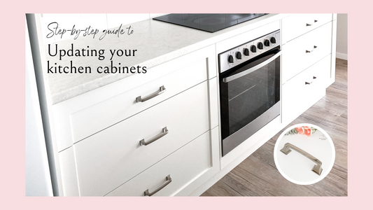 Updating kitchen cabinets with Hamptons drawer handles