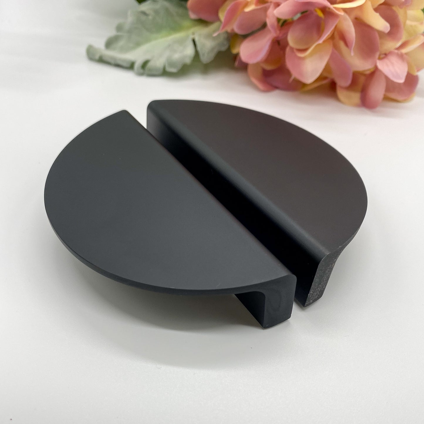 Matt Black half moon cabinet pull handle semicircle handle