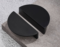 Matt Black half moon cabinet pull handle semicircle handle
