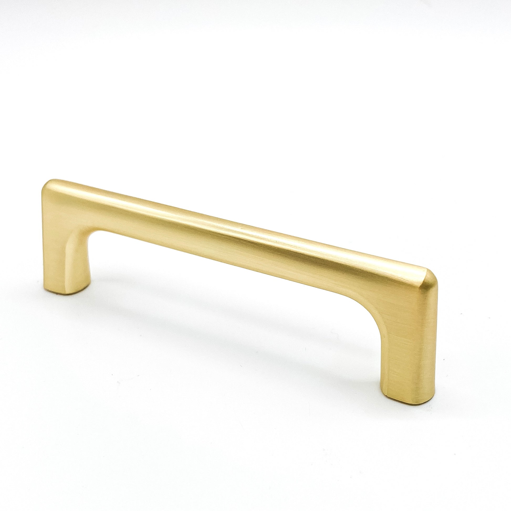 Square edged modern gold kitchen cabinet handle 96mm 