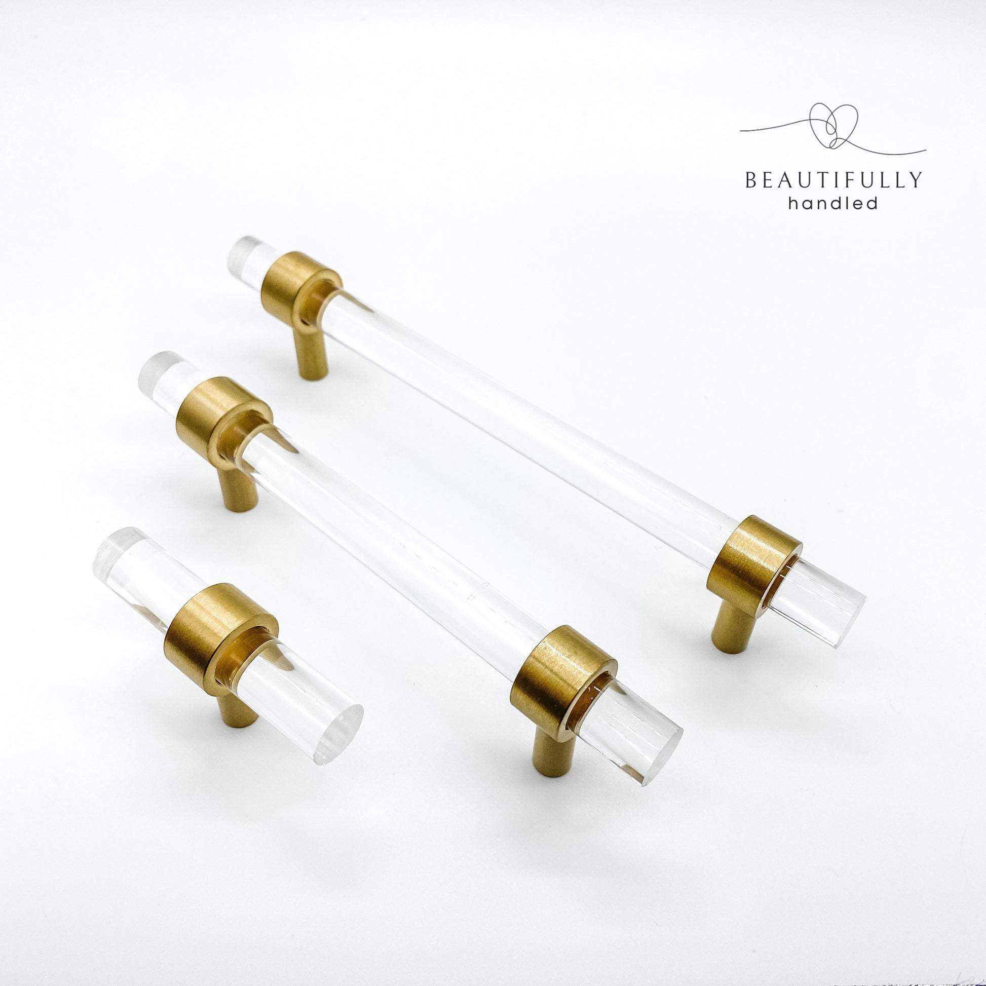 clear acrylic drawer handles in 3 sizes t-bar 96mm and 128mm 