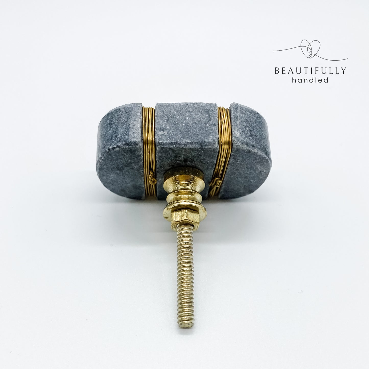 Marble knob with wire wrap