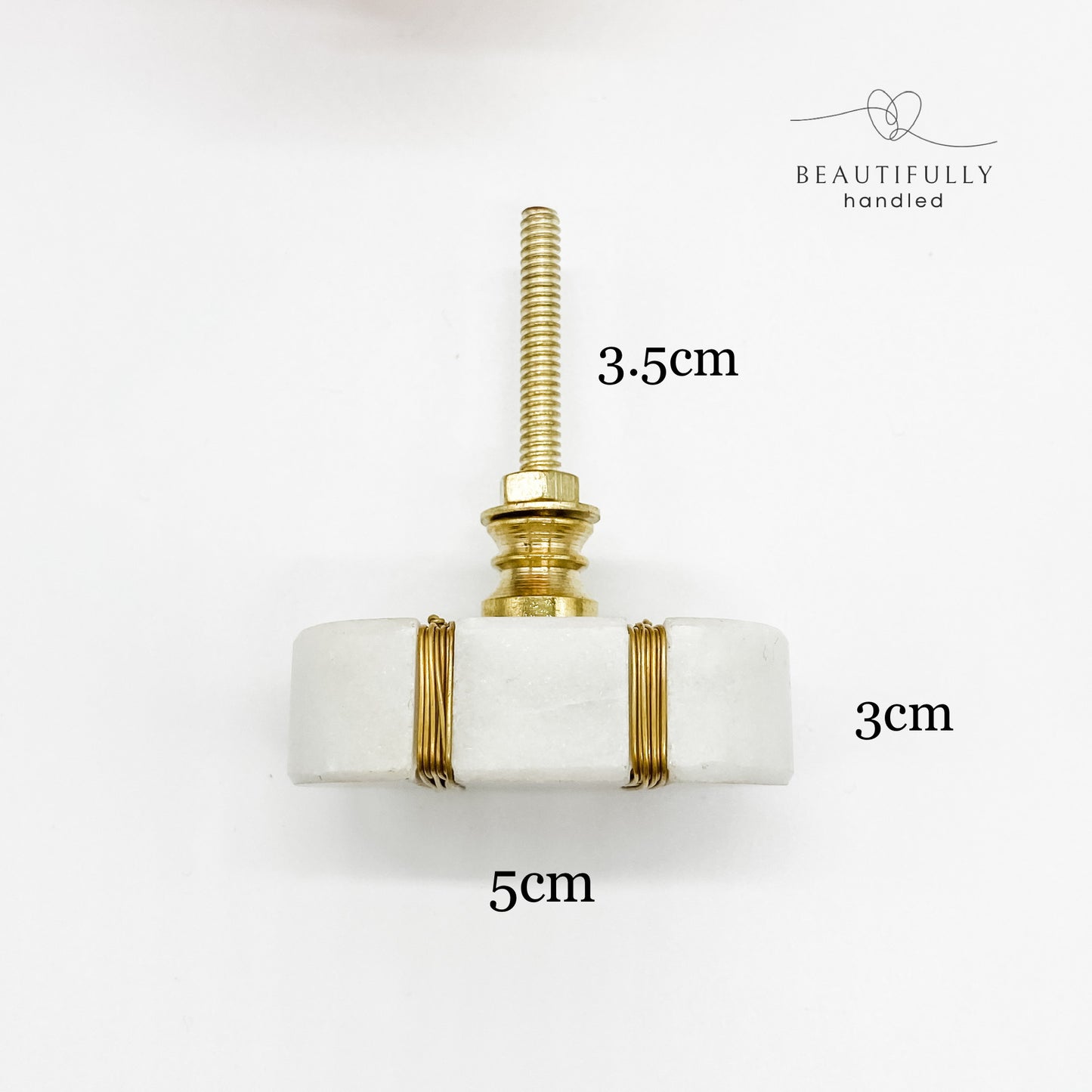 Marble knob with wire wrap